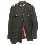 Lt's blue No 1 jacket and striped trews - Royal Artillery full set of buttons and badges.