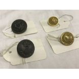 4 Victorian Rifle and Light Infantry Regiment buttons.