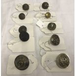 10 Victorian Irish Militia buttons.