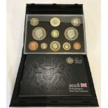 Leather cased UK 2008 proof coin set.