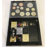 Cased UK 2010 proof coin set.