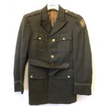WWII dark green US Army Airforce pilots long type jacket.