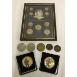 2 cased 2014 70th Anniversary D-Day 24 carat gold plated crowns with COA.