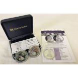 3 Royal commemorative silver proof coins.