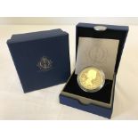 Double boxed Queen's Diamond Jubilee gold plated silver proof £5 coin.