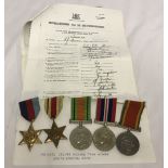 A WWII South African Campaign group to Pte Richard John Homan, South African Army.