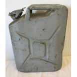 A five gallon WD grey Jerry fuel can.