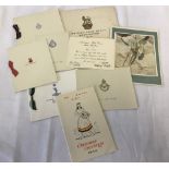 A collection of WWII Christmas cards.