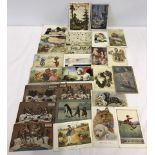 27 assorted vintage postcards to include comic, Mabel Lucie Attwell and Animals.