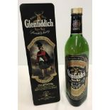 A 70cl bottle of Glenfiddich single malt Scotch whisky.
