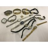 A collection of 10 vintage ladies & gents watches.