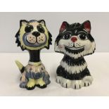 2 Lorna Bailey ceramic cat figurines.