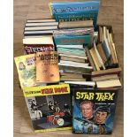 A box of vintage books to include Ian Fleming's James Bond, Stephen King and children's books.