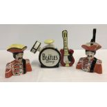 Lorna Bailey "The Beatles Story" teapot in red colourway.