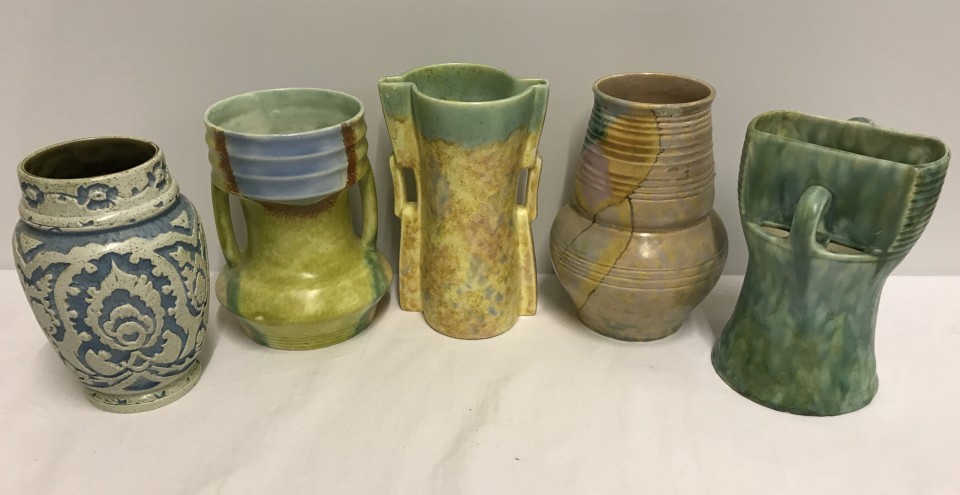 5 Beswick vases including Art Deco shapes.