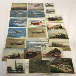 21 transport postcards c 1914- 1950's.