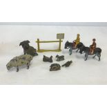 A 1930's part lead toy set, The Donkey Ride, made by Taylor & Barrett.