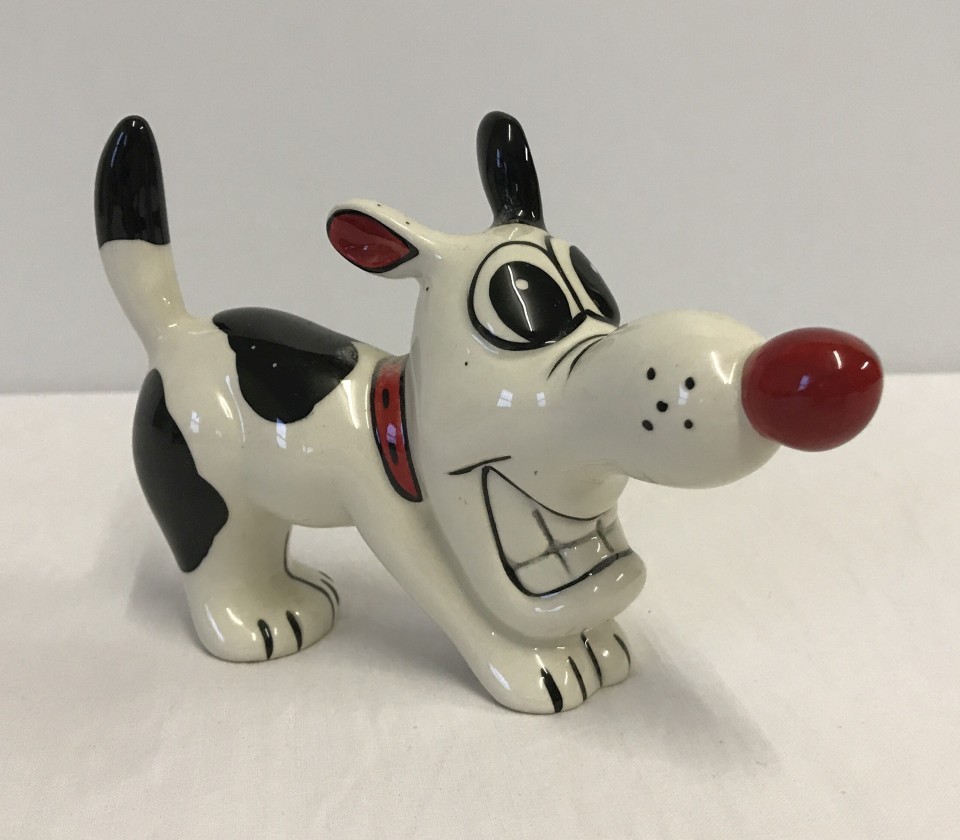 A Lorna Bailey ceramic comical dog figurine.