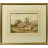 Andrew Deakin - Pon-g-Gryglan, near Corwen, North Wales, circa 1868, signed, watercolour, framed and