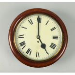 An early 20c English fusee dial clock by Thameside with flat 12 iron dial within a stained