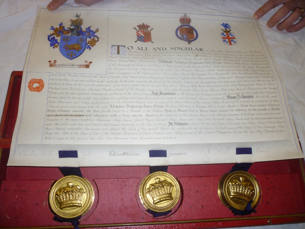 An unusual George V illuminated armorial