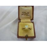 An 18ct gold dress ring set heart-shaped