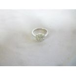A 9ct white gold dress ring set a diamon