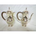 A pair of George VI silver silver balust