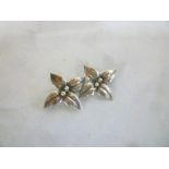 A Danish silver floral brooch by S. C. F