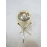 An unusual silver spherical bowling trop