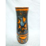 A 1960's Poole pottery tapered vase with