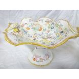 A Victorian china shaped-circular two ha