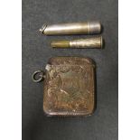 A silver vesta case,