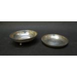 Two silver bon-bon dish, Birmingham 1928 and a silver pin dish, London 1945,