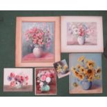 JEANETTE HISCOCK (1895 - 1985): A collection of six various sized watercolours,