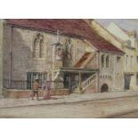 CHARLES HARMONY HARRISON (1842-1902) A framed and glazed watercolour of Yarmouth Tolhouse, c1897.