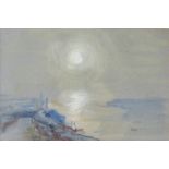 ROBERT ALEXANDER (1875-1945): A framed and glazed watercolour "Rising Moon". Signed bottom left.