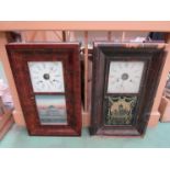 Two American Ogee wall clocks