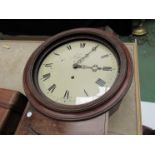 A 19th Century mahogany cased drop dial wall clock for restoration,