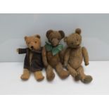 Three early teddy bears,
