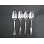 Four silver dessert spoons by Josiah Williams & Co.