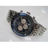 BREITLING: A Navitimer Heritage gent's stainless steel chronograph watch, ref A35350,