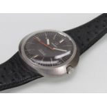 OMEGA: A Geneve Dynamic gent's wristwatch with oval steel case, centre seconds and spare strap,