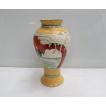 A Wedgwood Clarice Cliff Bizarre pattern baluster vase, 30.