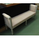 A painted regency style end of bed/window seat,