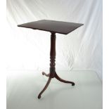 A George III flamed mahogany wine table,