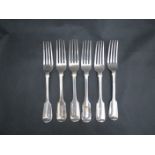 Four silver table forks by Francis Higgins III (The Portland Co.