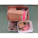 Three boxes of assorted watch spares