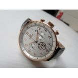 POLJOT: a rare steel and gold plated manual winding chronograph wristwatch with world time bezel,