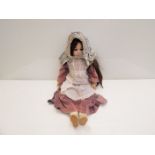 A bisque head composition girl doll, 23" tall, head stamped 1849 Julla S&H,